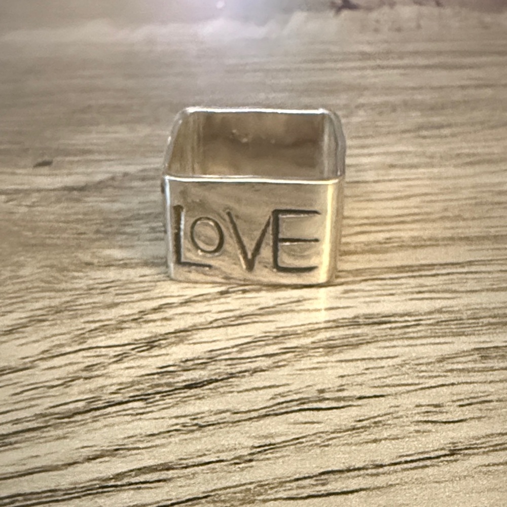 Silver Square Ring - image 3